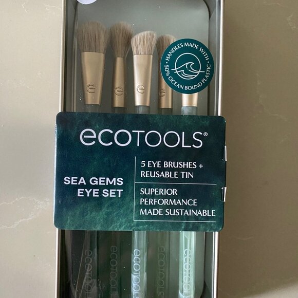 EcoTools Sea Gems Eye Set 5 Brushes + Reusable Tin - Picture 1 of 9